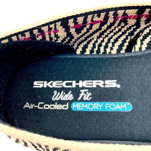 Skechers Cleo Animal Print Stretch Fit Flats 8,5 - Picture 6 of 9